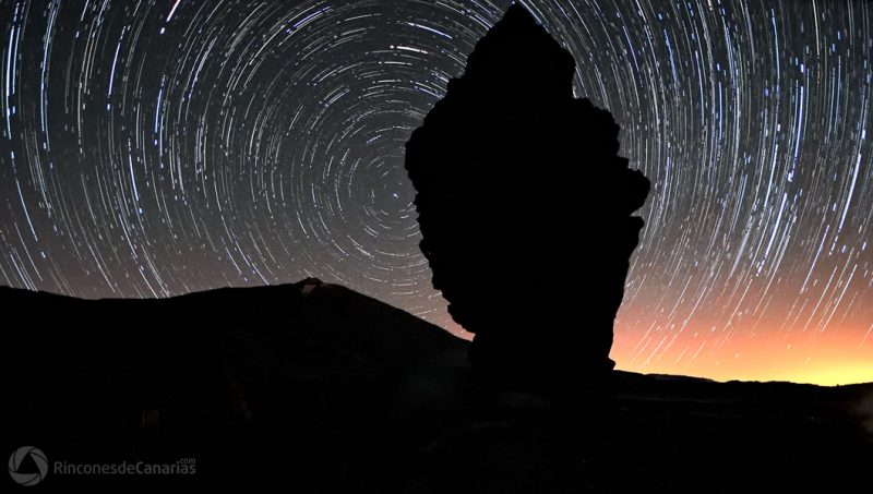 Triple gorro del Teide en el atardecer