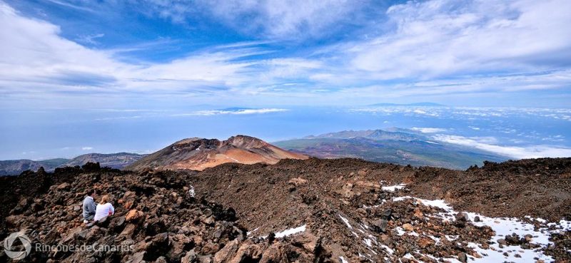 Triple gorro del Teide en el atardecer
